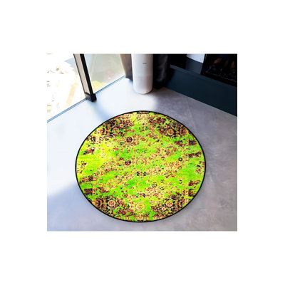 Tapis rond lavable à la machine