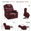 Fauteuil inclinable électrique de 25,2 po de largeur avec massage par vibrations et chaleur, tissu-2035833663