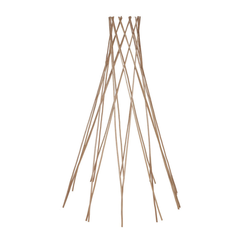 Treillage extensible en bois de saule, H 60 po x l 14 po x P 14 po, Brun