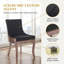 Ensemble de chaises de salle à manger Chic Mid-Century (ensemble de 2) - Dossier haut, structure en bois massif, accents bronze-1400282261
