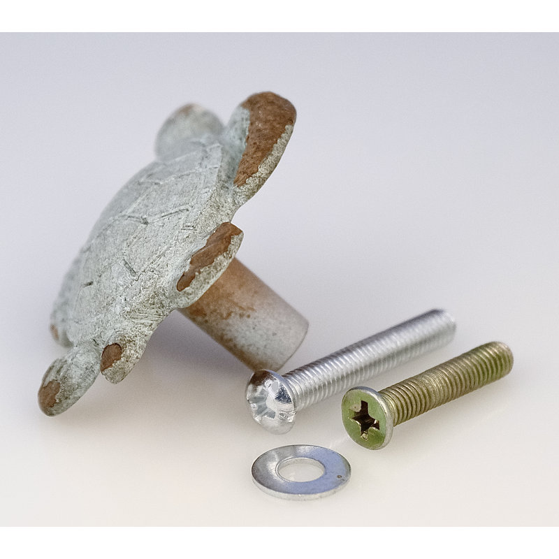 Bouton de tortue vert-de-gris rétro