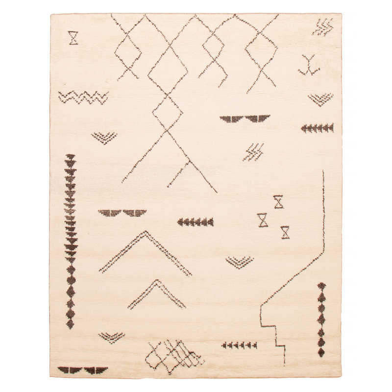 Tapis crème unique 7 pi 11 po x 9 pi 11 po Tangier