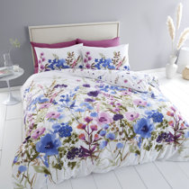 GC GAVENO CAVAILIA King Size Duvet Cover With Pillow Cases, Polycotton  Quilt Bed Set, Flower Bedding Set King Size, Grey