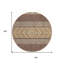 Tapis d'intérieur rond 8 pi brun blé et cuivre
