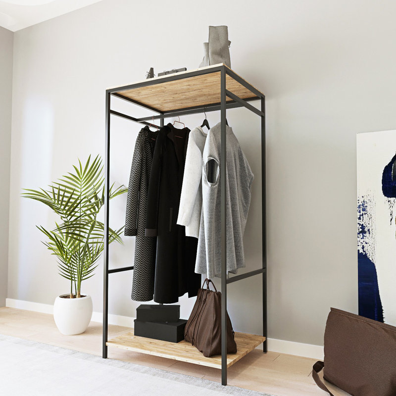 Nebras Solid + Manufactured Wood Wardrobe