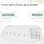 Housse de remplacement pour serre de 20 pi x 10 pi x 7 pi blanche
