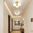 3-Light Glass Semi Flush Mount-1469233606