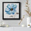 Bleu floral - peinture sur toile encadrée-443362307-443362319