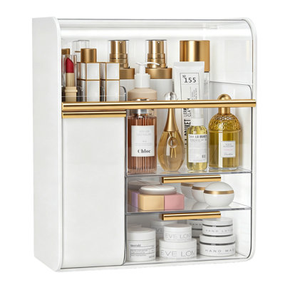 Makeup Cosmetic Organizer,White