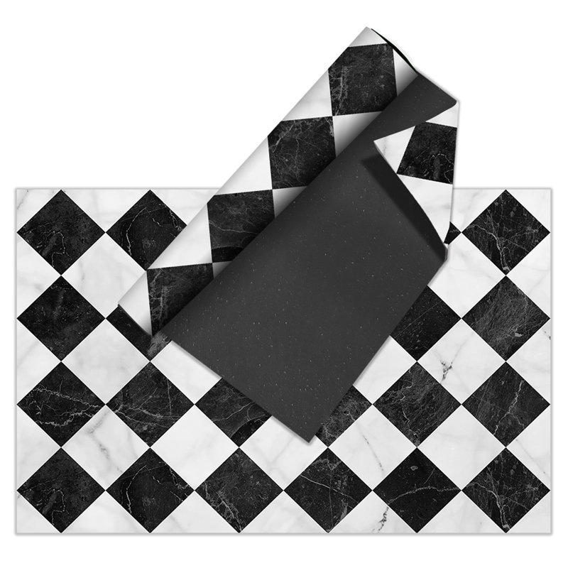 Rikst Geometric Vinyl Machine Printed Indoor / Outdoor Area Rug, Rectangle 160 x 230cm