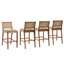 Tabourets de bar en cuir de polyuréthane à hauteur de siège de 29 po avec structure en bois d'hévéa Lingard-128709795-132295864