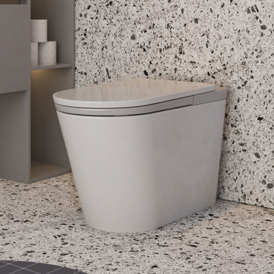 Elongated Smart Toilet 1.34 GPF In White Seat With Auto Open/Close, Auto Flush And Heated Seat