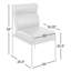 Klein Leather Upholstered Back Style Side Chair in Black