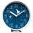 Analogue Quartz Movement / Crystal Tabletop Clock with Alarm in Blue