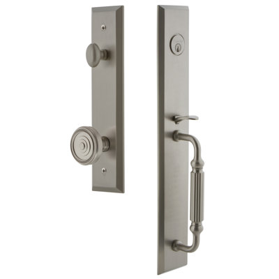 Fifth Avenue One-Piece Complete Inactive Dummy Handleset with F Grip and Soleil Knob