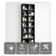 Bibliothèque 7 étages avec 14 cubes, bibliothèque double étroite avec 6 tablettes réglables, peu encombrante-1933063407