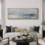 «Coastal Beach Serene Beach Watercolor Coastal Landscape», reproduction d'art sur toile-98042218-111176151