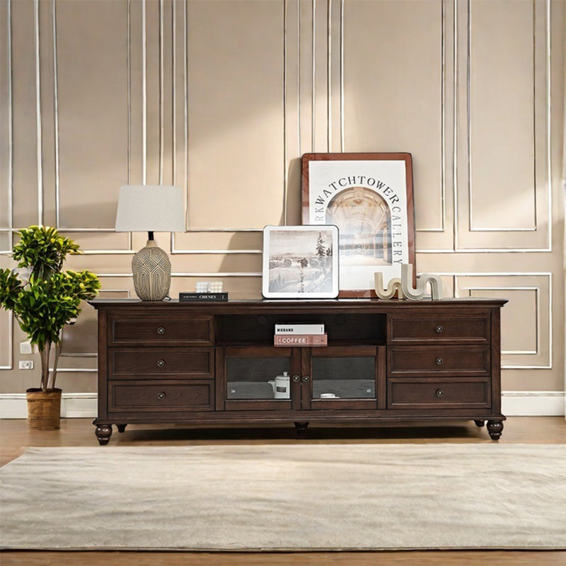 Meuble télé léger de style américain de luxe, 78.74"