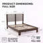 Lit plateforme moderne en bois avec tête de lit à lattes horizontales, taille double, taupe-1857990320-1857990322