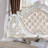 Majestic Pearl White Traditional Eastern King Size Bed Tufted HB Luxury Look 1pc Bed Bedroom Furniture Wooden-2141645616