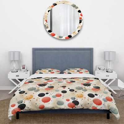 Ensemble de housse de couette Contemporary Chic Polka Dots