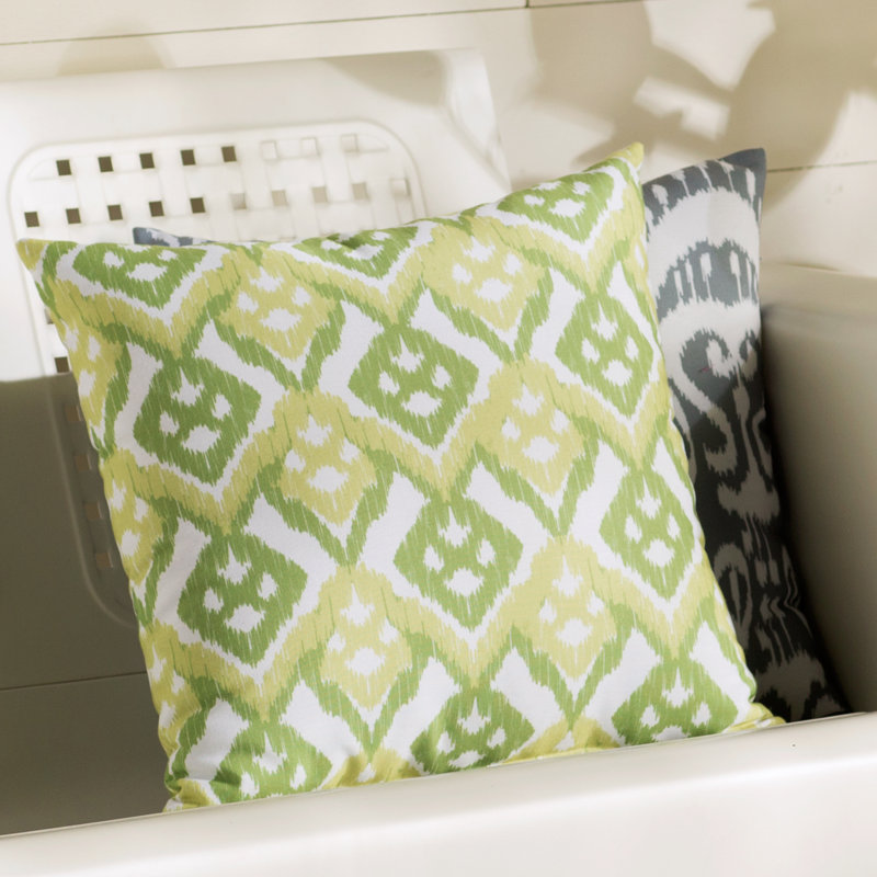 Housse et insert de coussin carré Happy Hippy, H 18 po x l 18 po, Vert
