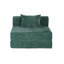 Canapé à compression, canapé-lit à plancher convertible à structure fixe, canapé modulaire à assise simple sans os, sans assemblage requis, tissu chenille, pour chambre à coucher de salon, vert foncé-885136676