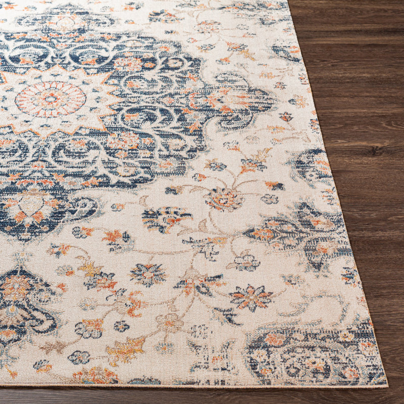 Enciso Oriental Indoor / Outdoor Rug, Rectangle 5'3" x 7'