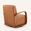 Chaise d'appoint moderne pivotante avec accoudoirs en bois cintré-754327357