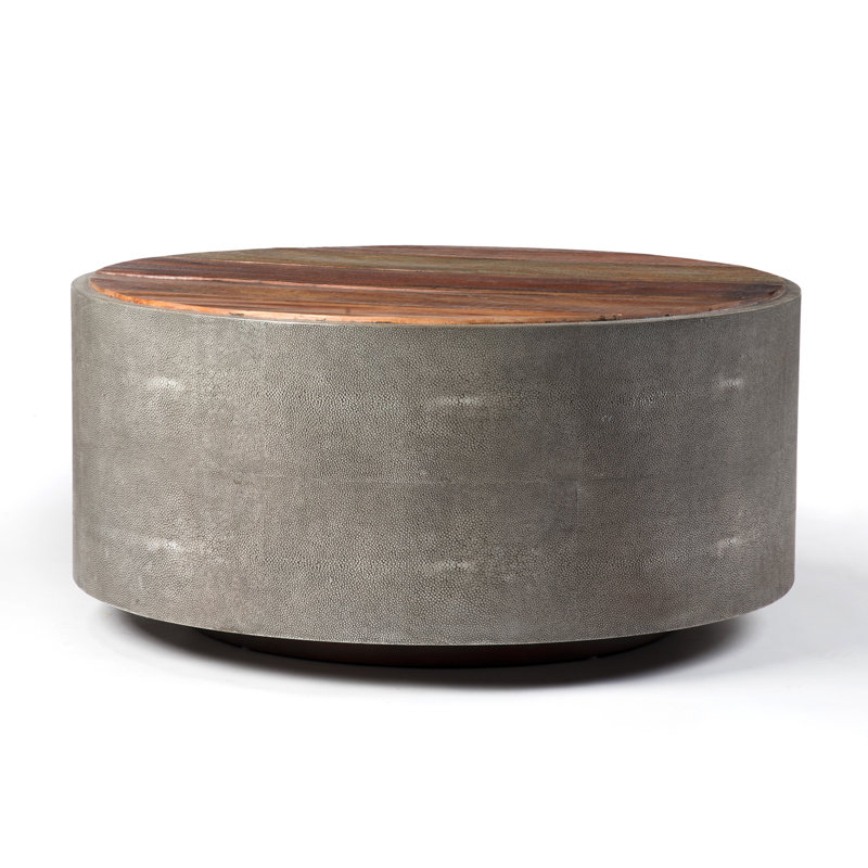 Crosby Solid Wood Coffee Table, Brown, Gray