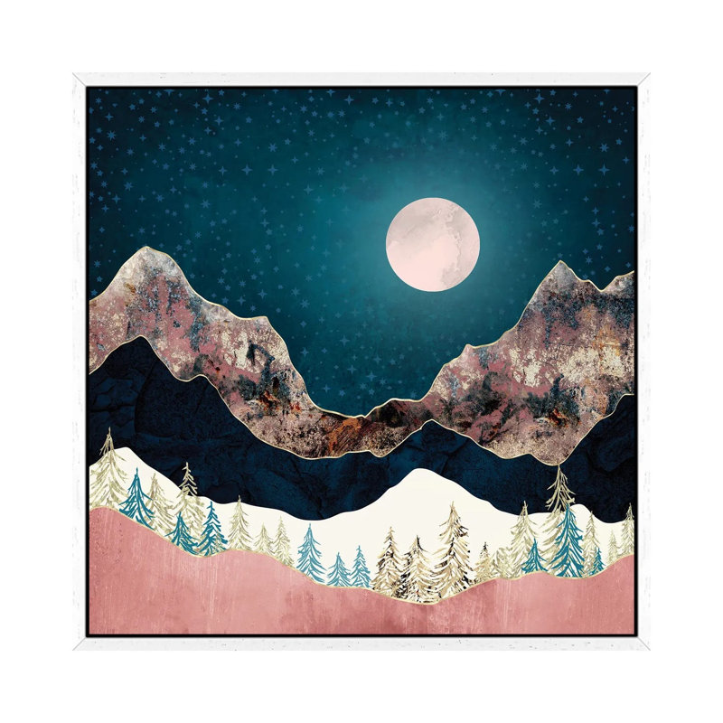 Pine Vista - Print on Canvas, White Framed, 66.04 cm H x 66.04 cm W