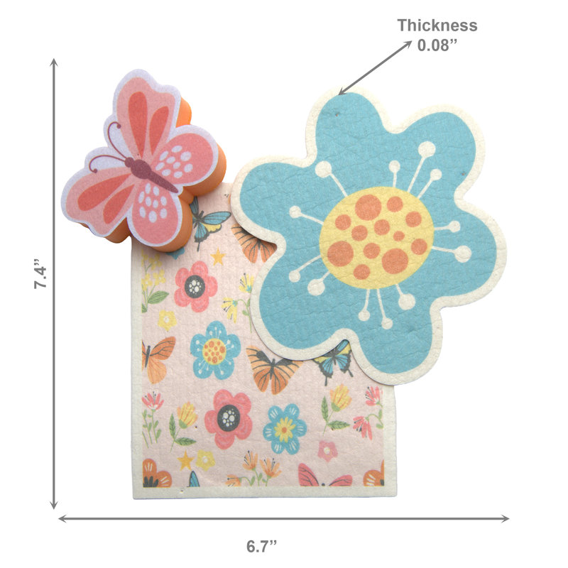 Ensemble de nettoyage à vaisselle et éponge 3 pièces Marlee - ensemble de 6