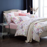 LISSTHER Luxury Pinky Spring Botanical Pattern Shabby Elegance Duvet Cover Cotton Bedding Set