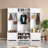 White Modern Hall Tree - 79" Entryway Bench with Shoe Storage & 7 Coat Hooks-1496573091