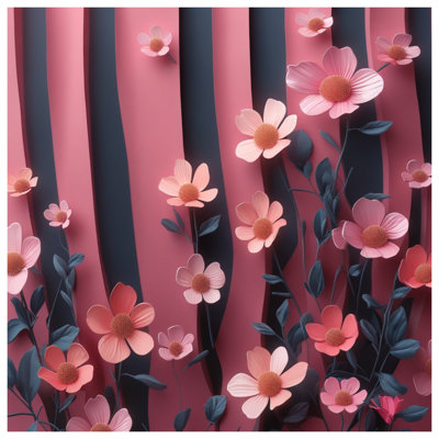 Édredon rose à motif floral