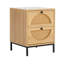 Amareya 40cm W Manufactured Wood Bedside Table