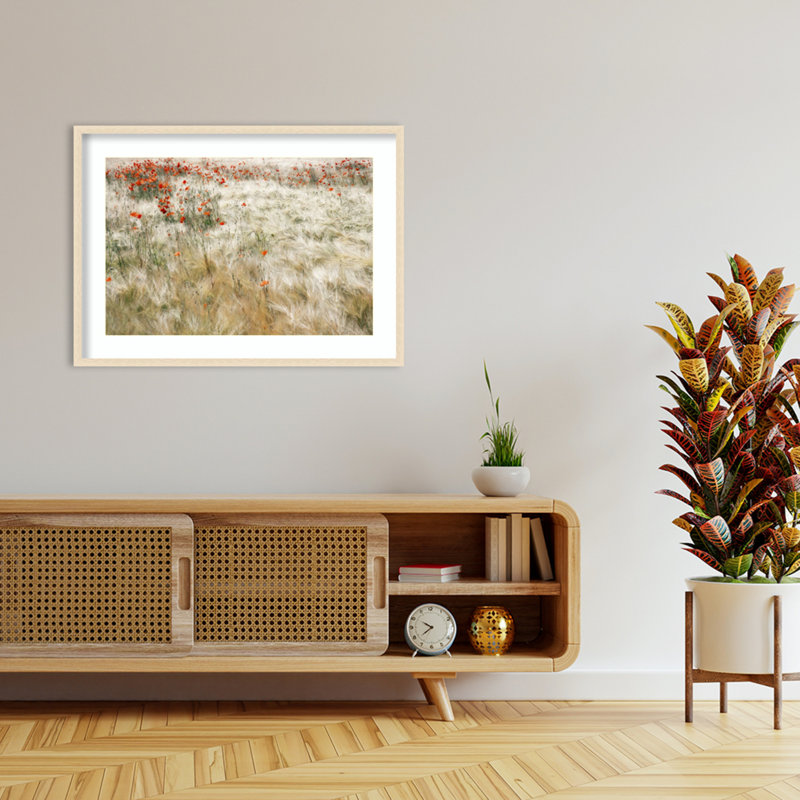 «Summerfield» par Gilbert Claes, reproduction d'art murale en bois encadrée, H 30 po x l 42 po