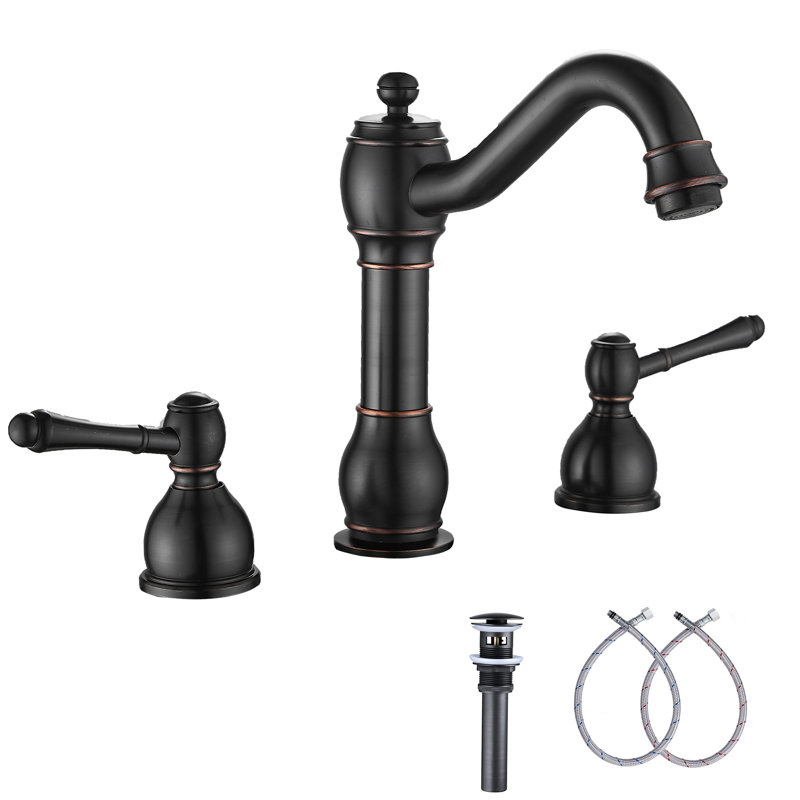 2-handle Bathroom Faucet with Drain Assembly, Oil Rubbed Bronze