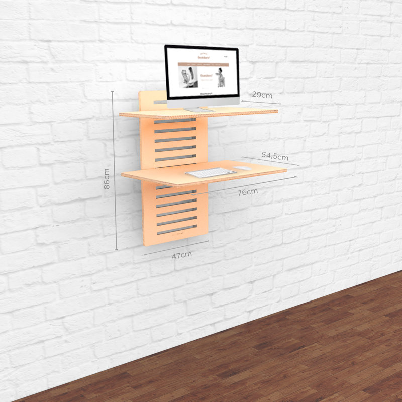 Bureau flottant à hauteur réglable
