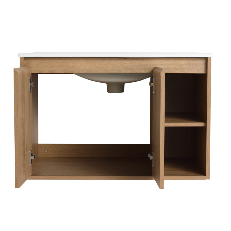 Henriko 30'' Single Bathroom Vanity with Ceramic Top