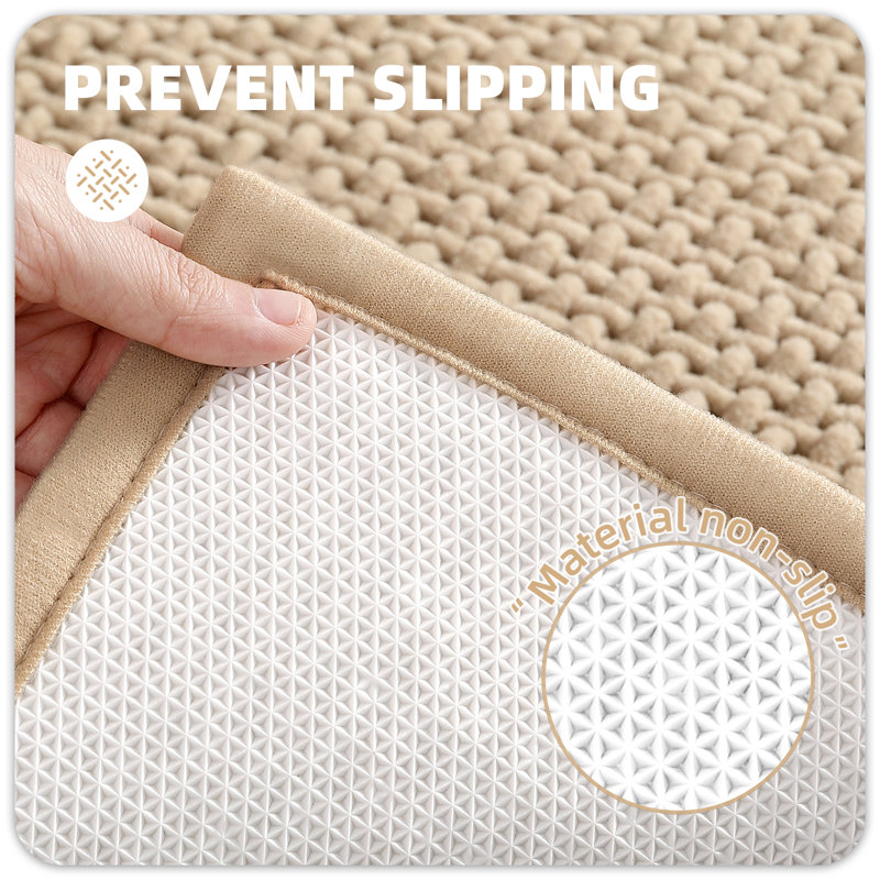 Tapis pour salle de bain Idalee, Kaki, L 24 po x L 36 po