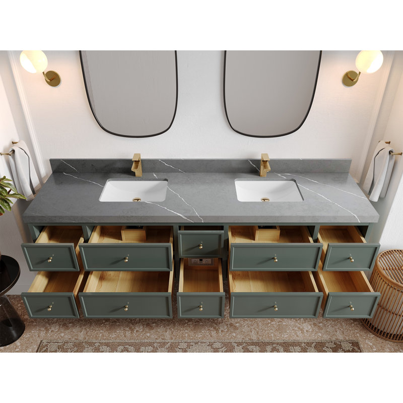 Meuble-lavabo double 84 po Roswell, 2 PO – Piatra gris