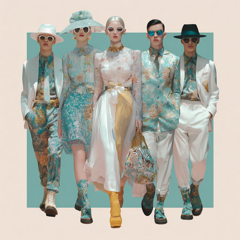 «Runway Harmony», art mural sur toile tendue, L 30 po x H 30 po x P 1,5 po
