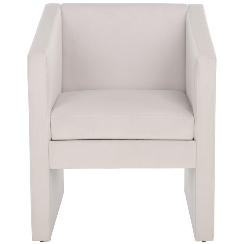 Shuntina Velvet Armchair, Light Gray
