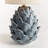 Landover Carciofo Artichoke-Form Hand-Finished Ceramic Table Lamp with Linen Shade in Blue-215175874-215175877
