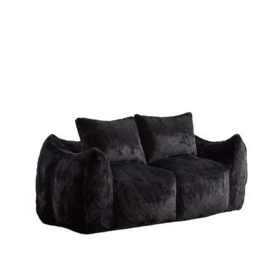 Giant Bean Bag Couch for Adults, Ultra Soft Loveseat Sofa with High-Density Foam, No Assembly Required