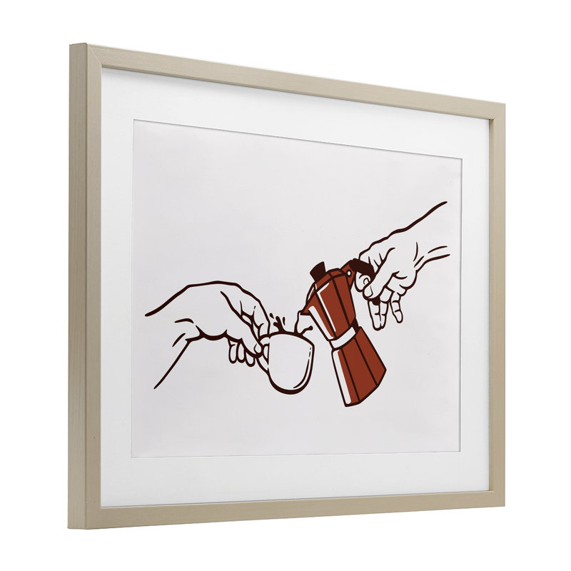 Création de café parodie classique, reproduction sous verre, conception de Tobe Fonseca, H 14 po x l 20 po