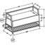 Banc de rangement moderne avec siège rabattable et range-chaussures, organisateur de couloir d'entrée avec structure en métal et finition aspect bois-1070953866