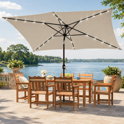 Parasol de marché rectangulaire 10 pi x 6,5 pi Lunsford