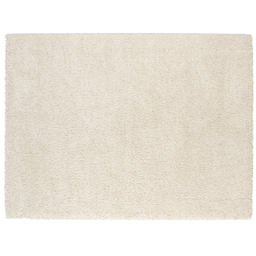  Ultimate Shag Modern Solid Color Ivory Cream Polypropylene Thick Plush Shag Indoor Area Rug Latitude Run® Rug 